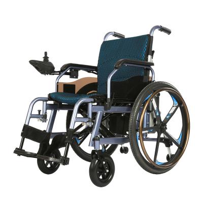 China Aluminum alloy material New Design Folding Wheelchair Folding Electric Wheelchair Elderly and Disabled for sale