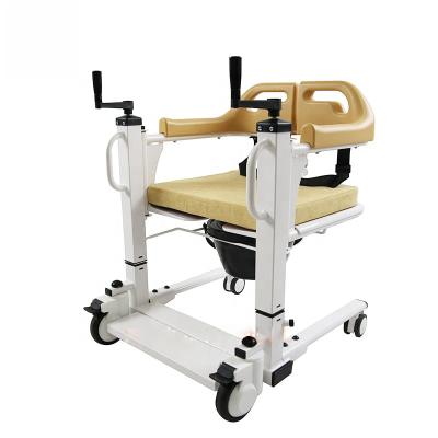 China High Strength Steel Tube Handicapped Elderly Paralyzed Disabled Patient Transfer Lift Chair with Commode patient lift transfer chair for sale