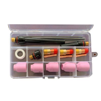 China WP17 18 26 -53N 18KITS Ceramic Glass Cup Kit Easy-operating Welding Torch Gas Lens Collect for sale