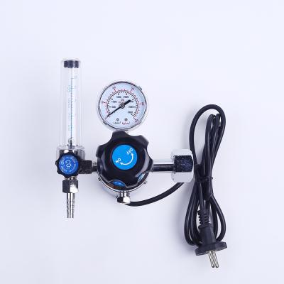 China Pressure Flow Meter Welding CO2 Regulator with Air Pressure Reducer and Adjustment Knob for sale