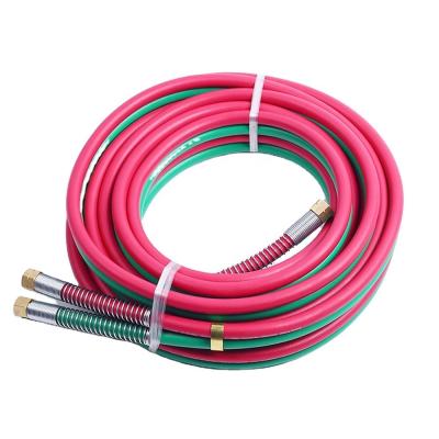 China SAE Standard Rubber Bicolour Tube Gas Oxygen Acetylene Welding Hose Propane Hose 12FT 50FT for sale