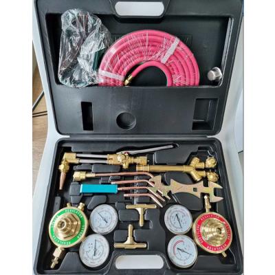 China Oxygen Acetylene Gas Cutting Kit with 3/8'' Acetylene Outlet and 5/8'' Acetylene Inlet for sale