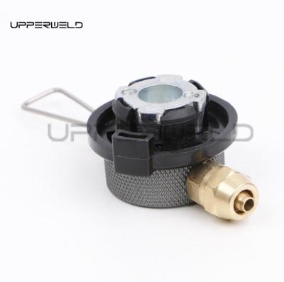 China Black One-piece Gas Stove Cassette Regulating Valve Gas Tank Connector Switching Valve Stove Adapter for sale