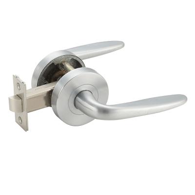 China Modern Style Leverset Bathroom Privacy Door Handle Heavy Duty Cylinder Lock Quick Open Lockset for sale