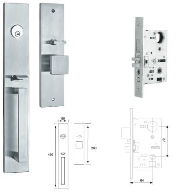 China Professional Durable High Security Door Lock Manufacturer High Security Door Handle Lock Mortise Door Lock Through Handle for sale