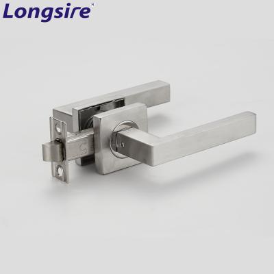 China Modern High Quality Public Deadbolt Bathroom Door Handle Lock Leverset Door Lock Toilet Room Thumbturn Knob Lockset for sale