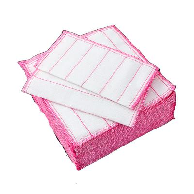 China Sustainable Cotton yarn enlarged and thickened kitchen dish towel easy to absorb water to remove stains cleaning cloth for sale