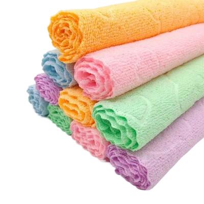 China Sustainable Cotton yarn enlarged and thickened kitchen dish towel easy to absorb water to remove stains cleaning cloth for sale