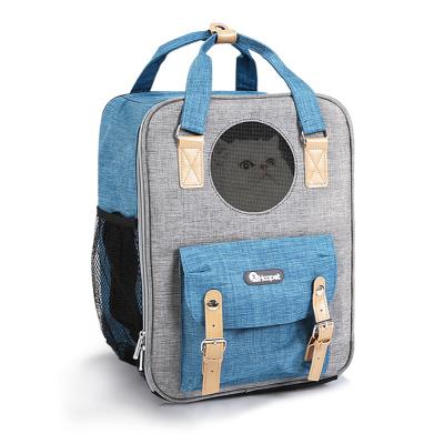 China Breathable Pet Supplies Outdoor Cat Dog Rabbit Carrier Shoulders Bag Breathable Mesh Travel Backpack Pet Carrier Bag Dog for sale