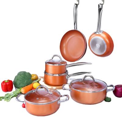 China Viable Colorful Non-Stick Saucepan, Multifunctional High-end Gift Kitchenware Set, Household Kitchen Cooking and Frying Soup Pot for sale