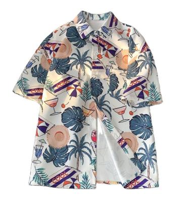 China Wholesale Custom Hot Hawaiian Series Printed Beach Shirt Casual Shirt Plus Size Low Price Resort for sale