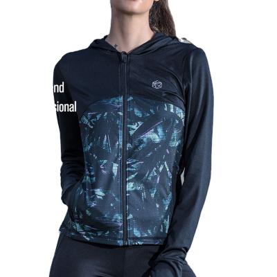 China Breathable Wholesale Low Fitness Running Custom Print Zipper Coat Outdoor Walking Running Coat for sale