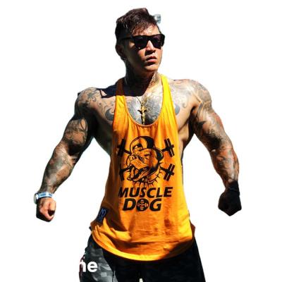 China Sustainable Digital Printing Quick Dry Custom Muscle Man Training Fitness Vest for sale