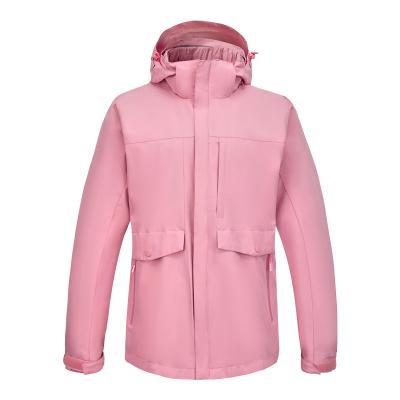 China Outdoor Sports Windproof Waterproof Breathable Women Snow Hooded Skiing Activities Feather Down Jackets Winter Thick Hike Coats for sale