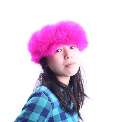 China Wholesale Fashion Women Diadems Faux Fur Winter Head Wraps Fox Fur Headbands Hats And Boots for sale