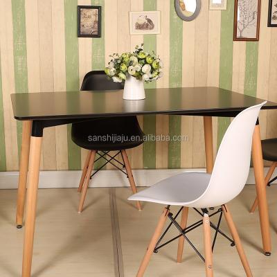 China Morden Best Hot Selling Modern Popular MDF Wooden Leg High Quality Dining Table for sale