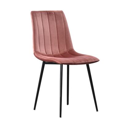 China Morden Design Fabric / Modern Retro Velvet Upholstered Dining Chair Rotating Seating for sale