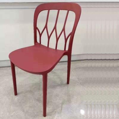 China Dining Chair 2020 High Back Plastic Cafe Chair Restaurant Leisure Chaise for sale