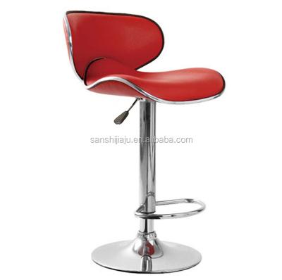 China Eco-friendly hot selling round low bar stool BS-011 promotion metal bkf butterfly red living room chair for sale