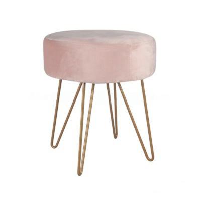 China 2019 European Style Dressing Chair Stool Nordic Pink Round Footstool Leisure Round Living Room for sale