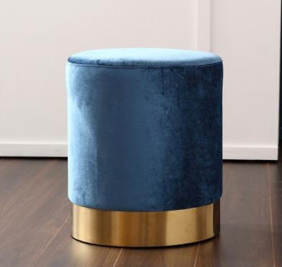 China Wholesale Modern Stool Living Room Fabric Pouf Ottoman Stool With Wooden Bar Stools for sale