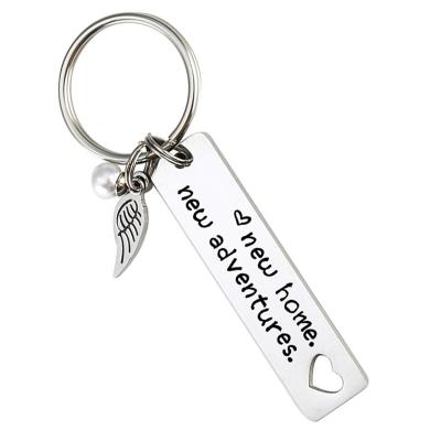 China Simple Simplicity Fashion Pearl Key Chain Stainless Steel New Home Ventures Key Chain for sale