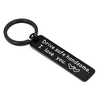 China Remind Your Lover To Be Safe Wholesale Custom Drive Keytag Valentine's Day Lovely Key Chain Gift I Love You for sale