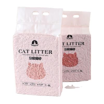 China Taotaopets Peach Flavor Tofu Cat Litter Wholesale Cat Tofu Stocked Bulk Garbage for sale