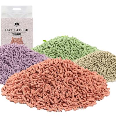 China Wholesale Stocked Cat Product Natural Eco Tofu Cat Litter Sand Cat Litter Pet Supplies for sale