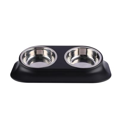 China 2021 Viable New Elevated Dog Bowl Stainless Steel Dog Bowl Elevated 15 Degree Inclined Pet Cat Bowl Pet Feeder for sale