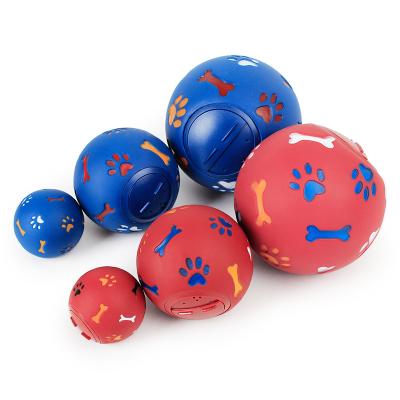 China Pet Toy Dog Games Puzzle Toys Treat Rubber Rotary Hunter Dog Chew Dispensing Ball Stocked for sale