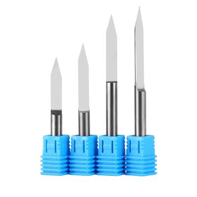 China Carbide Precision v Grooving Carbide Router Milling Bits End Mill Flat Bottom Cutters Engraving Cnc Solid Cutter Tools for sale