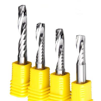 China Metal Quality Machining Milling Cutter Bit CNC Freze Single Flute Router Bit Downcut Endmill for sale