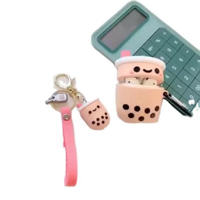 China Beautiful Milk Decoration Tea Cup Personality Pendant Bag Lanyard Key Chain Lanyard Applicable Chain for sale