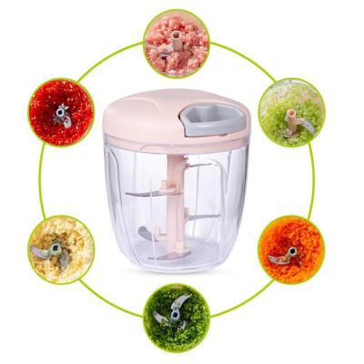 China Chopper Blender Pull Chopper Vegetable Garlic Cleaver Multifunctional Manual Vegetable Meat Cutter SHINY Viable Food for sale