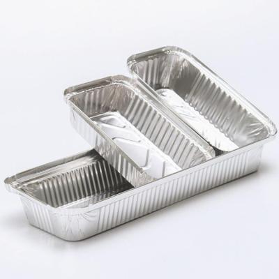 China SHINY Eco-Friendly Food Grade Amazon Hot Sale Food Foil Tray Disposable Aluminum Foil Tray Lunch Box For Oven for sale