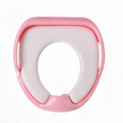 China SHINY Soft Infant Potty Trainer Travel Baby Potty Trainer Kids Baby Toilet Traning Toilet Seat Infant Toilet Training Seat With Handle for sale