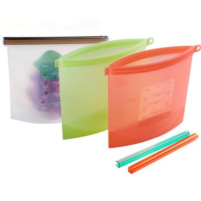 China Sustainable SHINY Reusable Food Grade Silicone Food Storage Container Food Storage Bag for sale