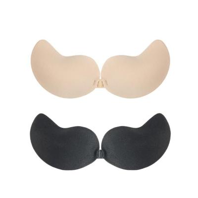 China Strapless SHINY magic sexy invisible bra design adhesive seamless silicone push up bra for women for sale