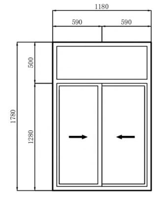 China Heat Insulated 60 Series Manufacturer Price Black Profile Reflective Stained Glass Locks For Sliding Windows for sale