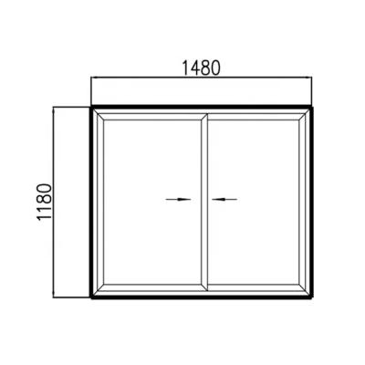 China Thermal Insulation 60 Series Best Selling Sliding Windows Reception Desk Thermal Insulation Glass Sliding Windows for sale