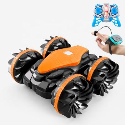 China Amphibious Remote Control Stunt Car Toys 4WD 360 Rotate Radio Control Waterproof Amphibious Stunt Vehicle for sale