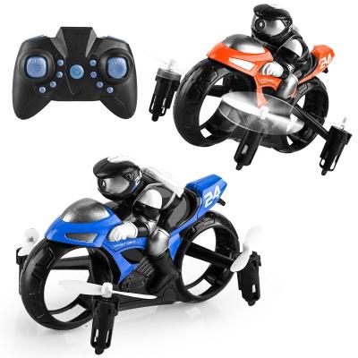 China App Controlled 2 in 1 APP Controlled WIFI RC Flying Motorcycle 360 ​​Stunt Roll Drone with Camera for sale