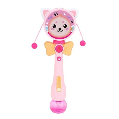 China Summer Plastic Outdoor Toys Plastic Rattle Toys Bubble Wand with Music and Light for sale