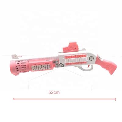 China Amazon 10 Holes Automatic Bubble New 52cm 2022 Plastic Hot Blowing Machine Gun Bubble Gun Toys for sale