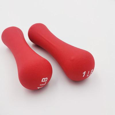 China Universal Bone Shape Dumbbell PVC Neoprene Small Size Vinyl Dip Dumbbell for Women and Kids Workouts Beautiful Dumbbell for sale