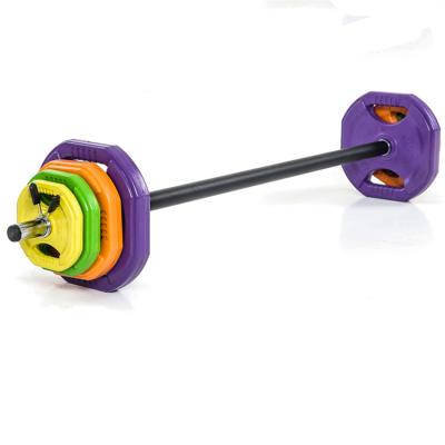 China Cast Iron Factory Direct Sale Weightlifting Crossfit Ob Barbell 40kg Set For Training for sale