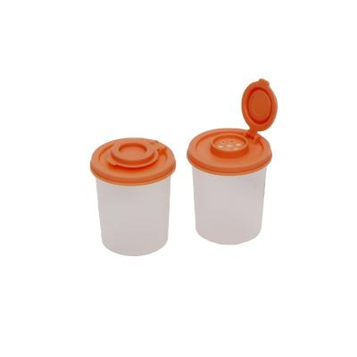 China 2PCS Home Spice Plastic Bottle With Flip Top Lid Seasoning Pot for sale