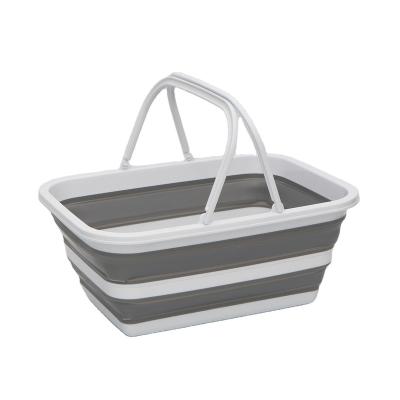 China Viable Multifunctional Foldable Plastic Hand Basket For Laundry Storage Collapsible Toy Storage Boxes Laundry Storage Basket for sale