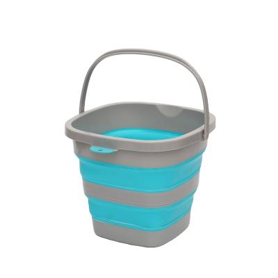 China Water Sustainable Multifunctional Plastic Collapsible Broom Fish Sand Beach Camp Folding Bucket 10L Bucket for sale